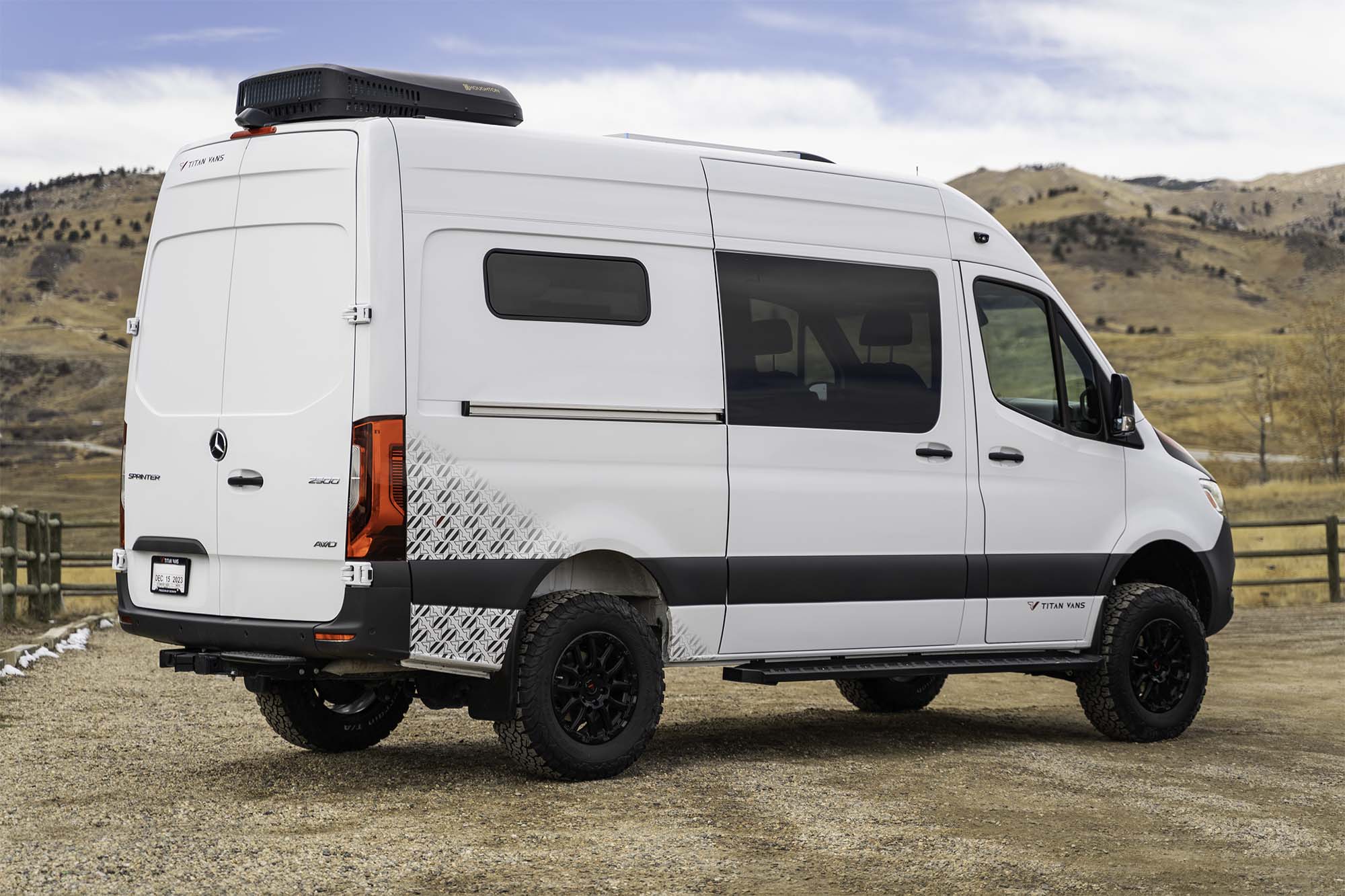 camper van interior through slider door