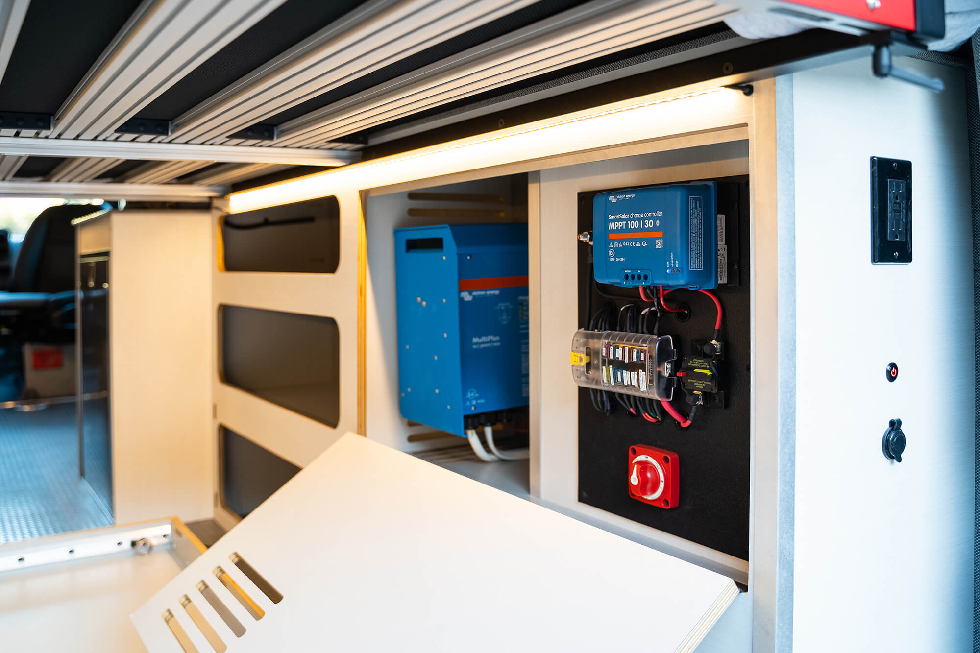 camper van electrical cabinet