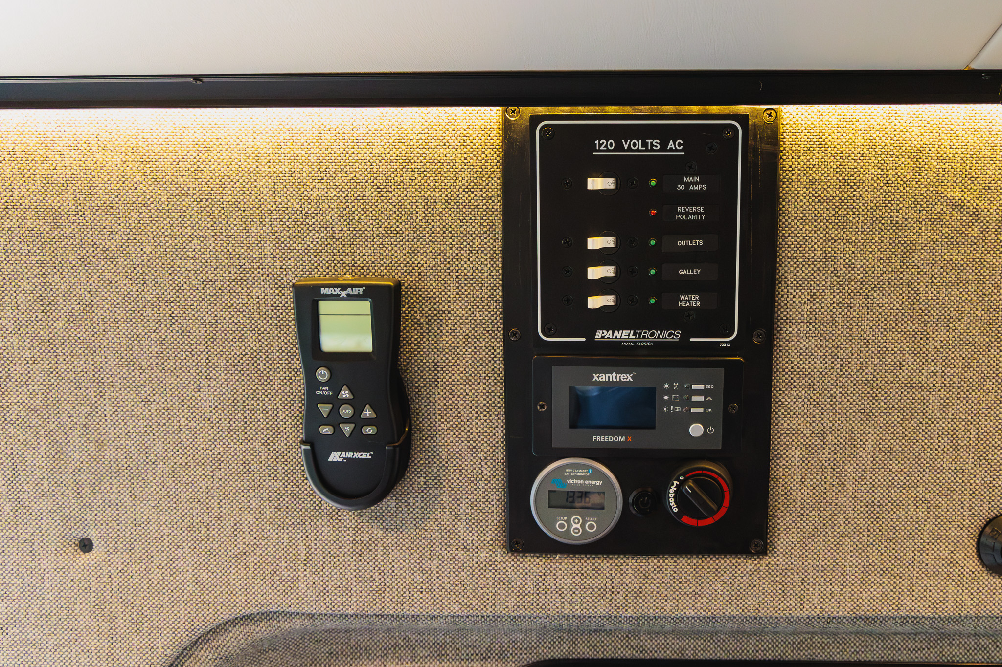 Heater and system control panel