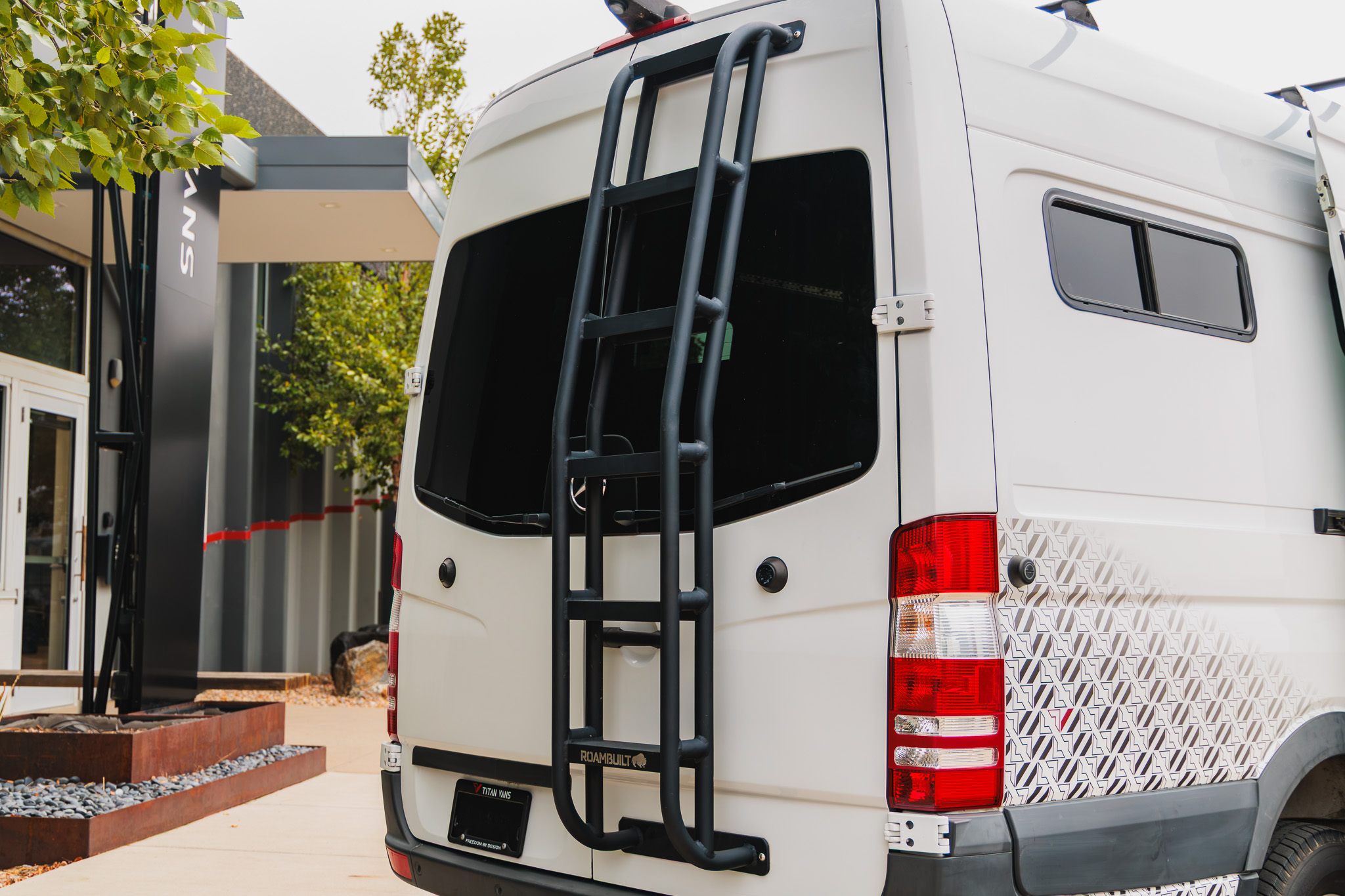 Rear door ladder