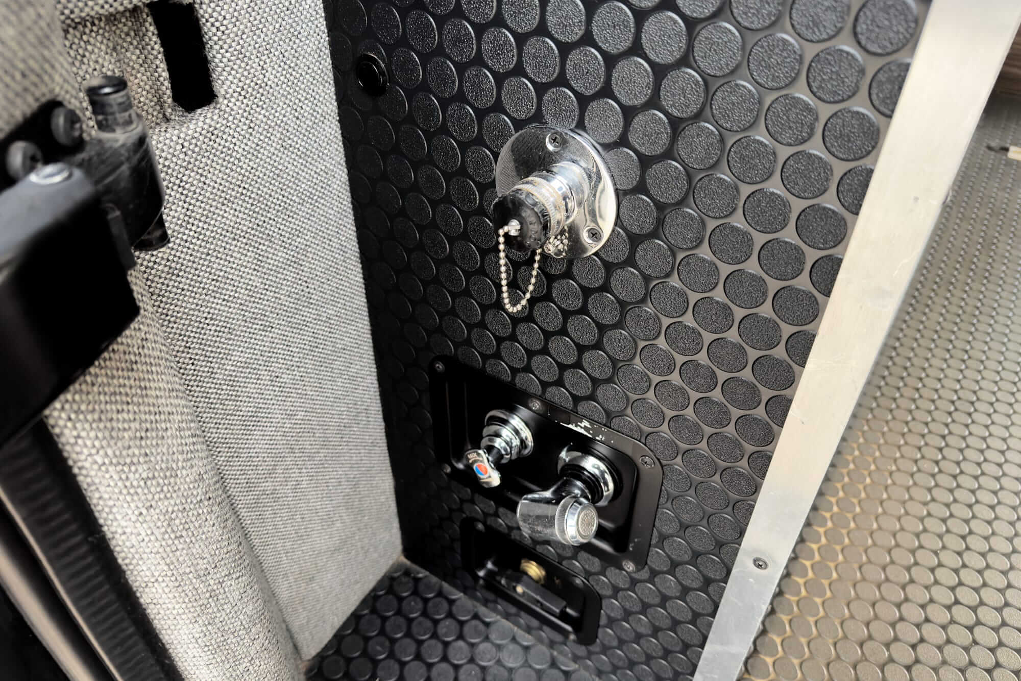camper van pull out shower