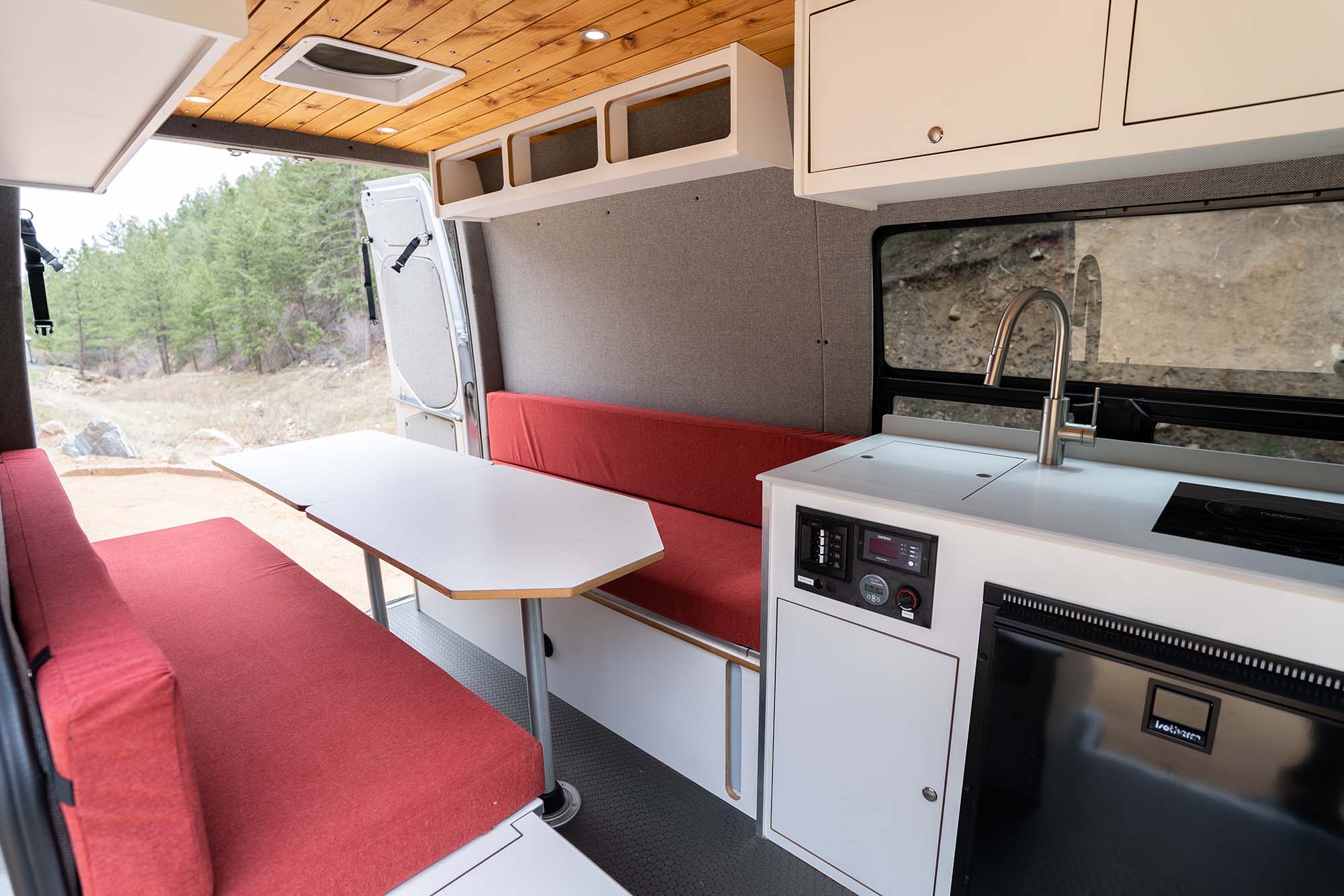 camper van table front