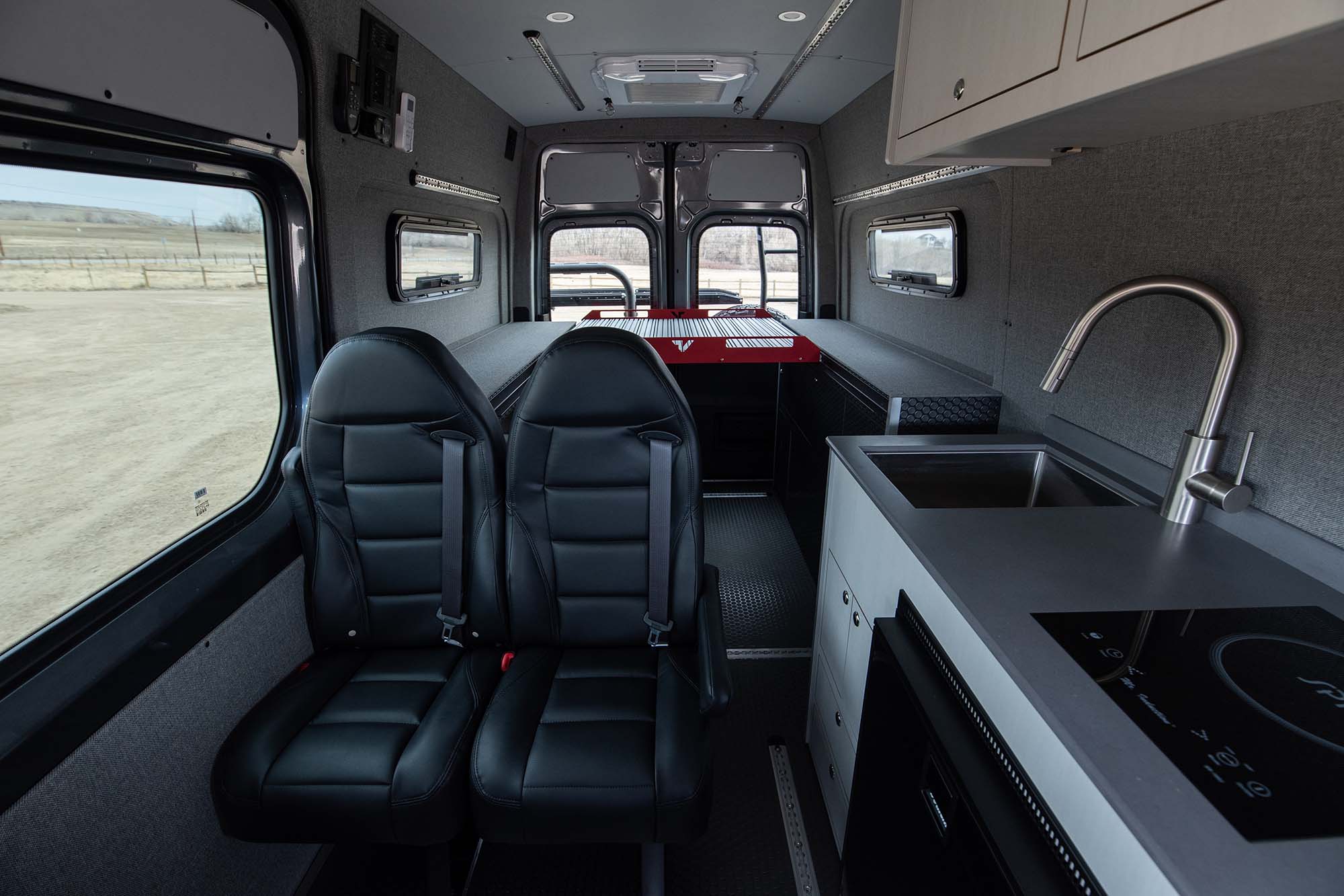 camper van pull out shower