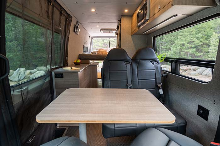 roof rack crossbars on a camper van
