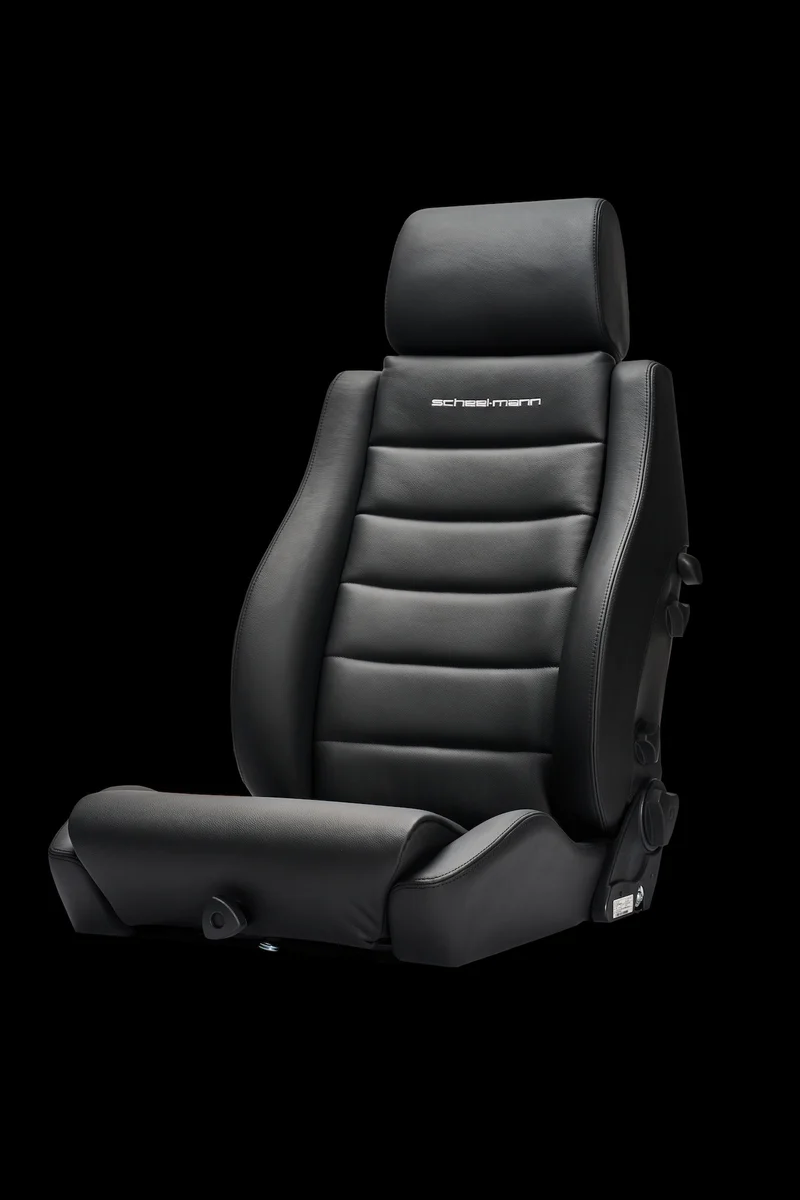 Scheel-Mann Vario F leather seat in black