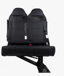 Bellagio two-person foldaway seat on its wall bracket