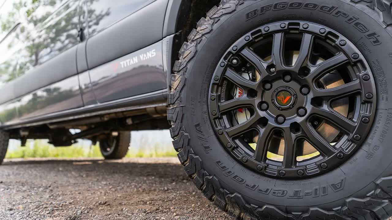 Titan Vans custom wheelset spotlight — Sprinter wheel and tire package