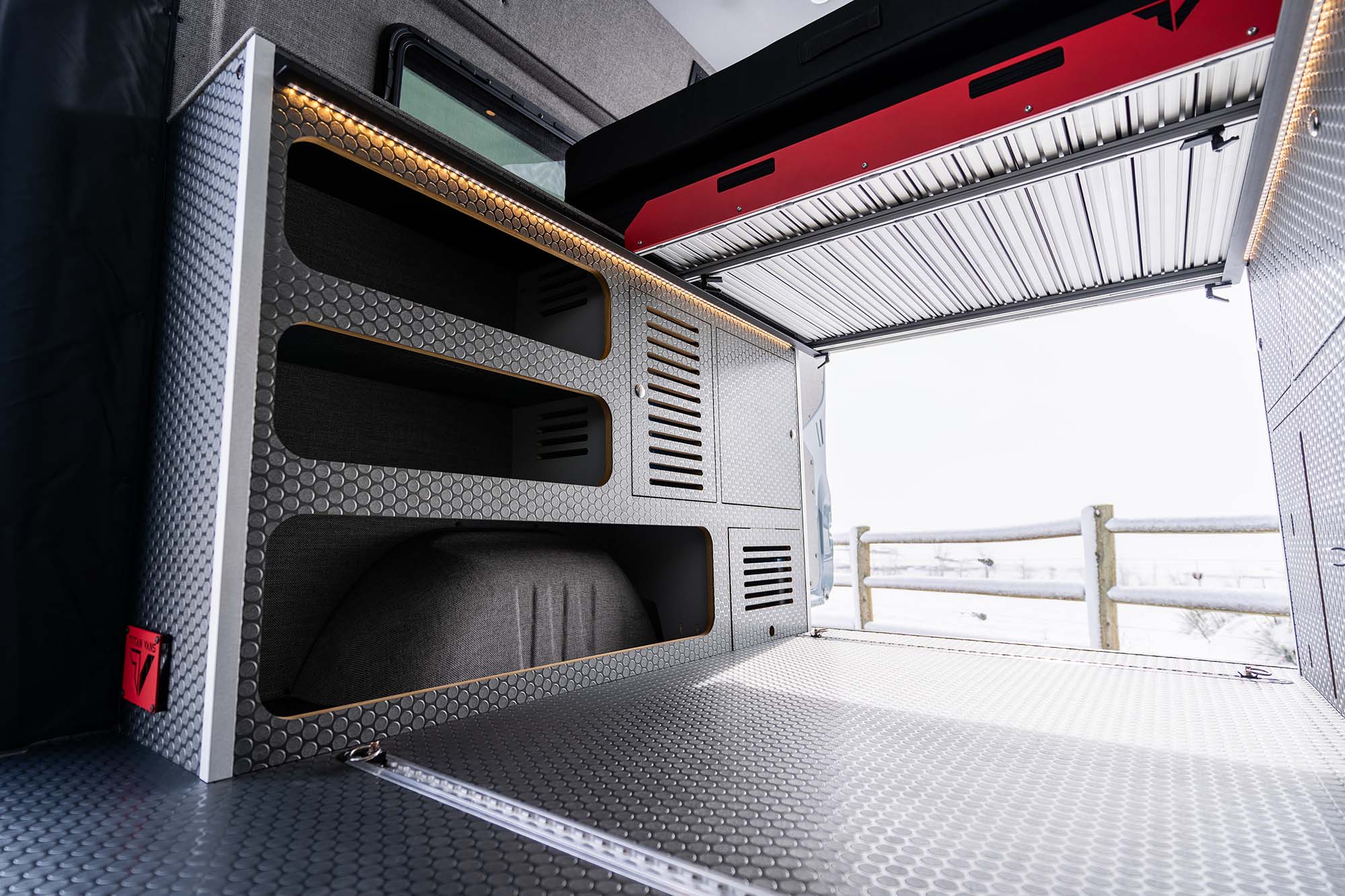 The Classic camper van's passenger side wheel well section