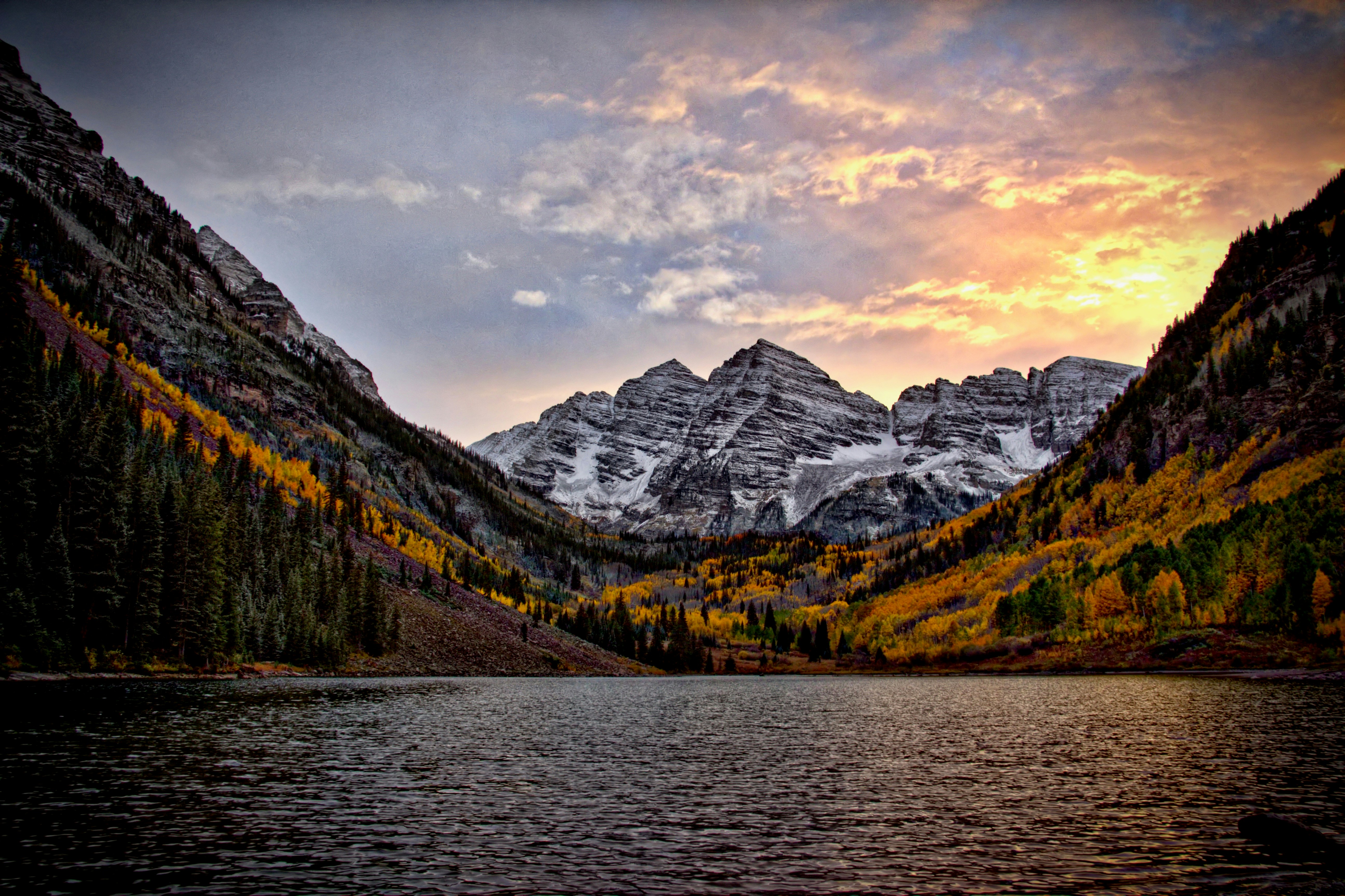 Maroon Bells' Golden Aspens